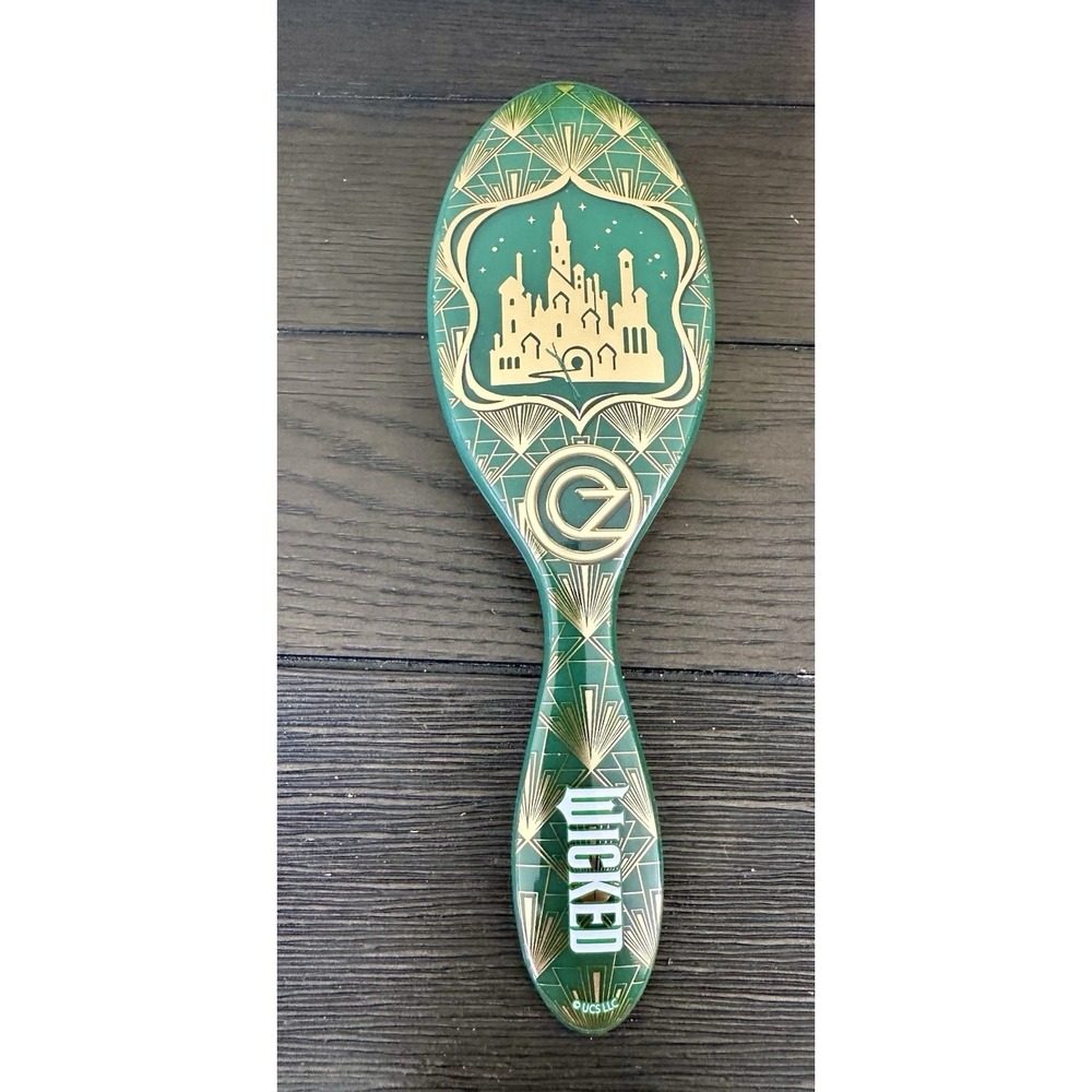 Wet Brush Wicked Emerald City Ozmopolitan Detangler Brush + satin scrunchie NIB - Picture 2 of 9